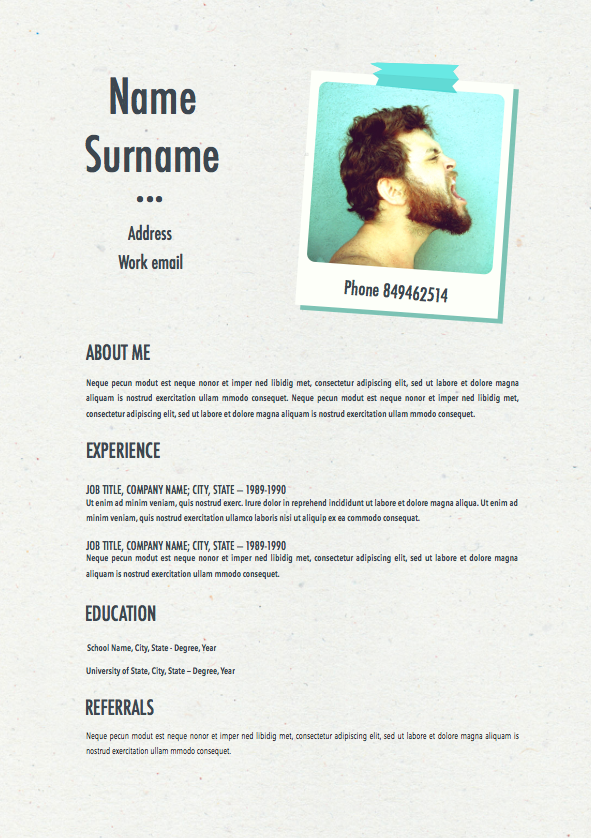 Resume 019