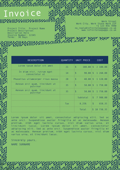 Invoice 030